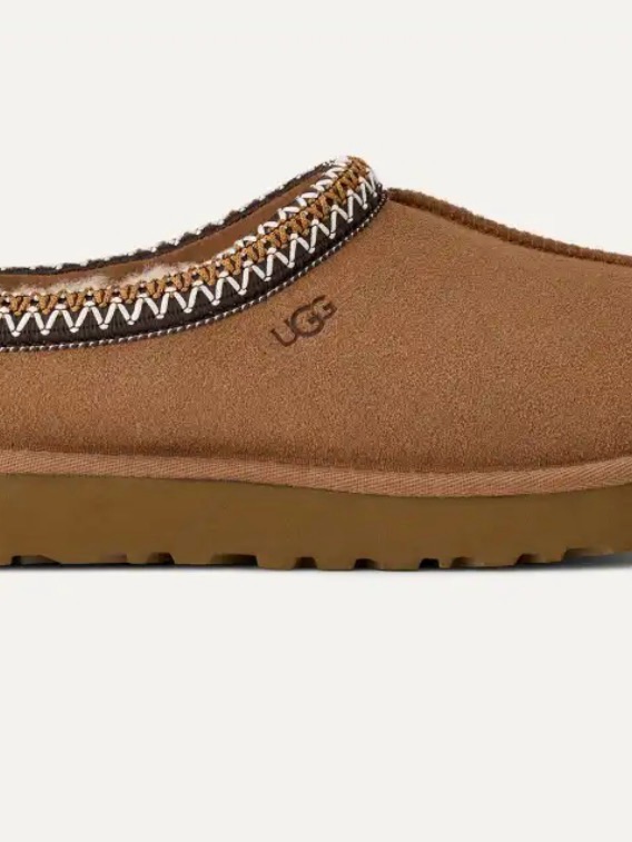 Ugg Womans Tasman 2 Slip-On Suede Mule In Chestnut Brown